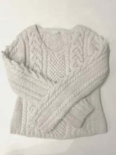 ケーブルニット アルパカ