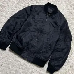 【2460】UNIQLO MA-1 フライトジャケット　419963 ブラック