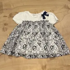 センスオブワンダー Tシャツ　レース　紺