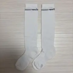 美品　new balance ゴルフ　ホワイト　ハイソックス　レディース