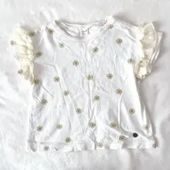 アプレレクール 90 Tシャツ 花柄 フリル 女の子 半袖 トップス 夏服