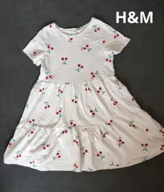 H&Mチェリー柄 半袖ワンピース 110cm