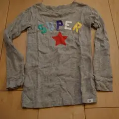 GAP キッズ 長袖Tシャツ グレー SUPERロゴのサムネイル
