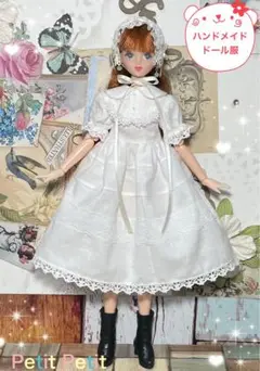 ジェニーちゃん　服　No1757 ワンピ＆ヘッドドレスセット