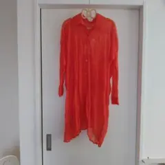 MURUA ロングシャツ　オレンジ　フリーサイズのサムネイル