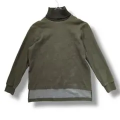 長袖ニット 38 Mサイズ オリーブグリーン　緑　C'est pas grave