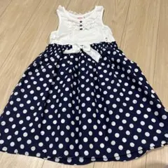 ミキハウス ドット柄 ワンピース 130