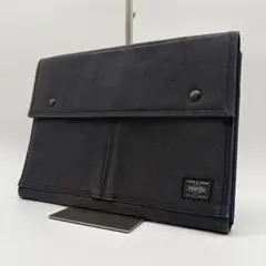 美品✨ ポーター スモーキー ドキュメントケース スナップボタン ネイビー