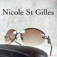 極美品　Nicole St Gilles　サングラス　ラインストーン　ブラウンのサムネイル