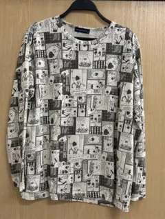 ドラッグストアーズ総柄長袖TシャツカットソーF