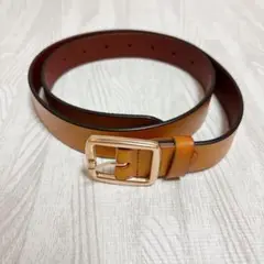 ベルト レディース メンズ レザ－ベルト ゴールド キャメル