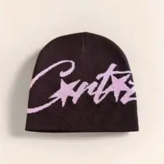 人気カラー！ブラウンピンクビーニーストリート 韓国系y2kグランジCorteiz