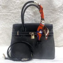 高級感 スカーフ付き✨2WAYハンドバッグ ショルダーバッグ レザー 可愛い
