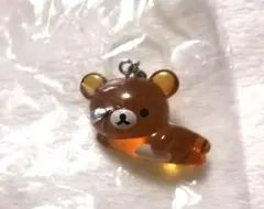 リラックマ　クリアマスコットチャーム　めじるしアクセサリー