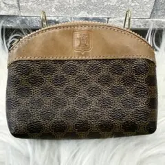 CELINE セリーヌ マカダム柄レザー小物入れ ポーチ ミニポシェット M10のサムネイル