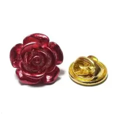 pin-1826　ラペルピン★ピンズ　バラ　薔薇　花　15 mm　レッド