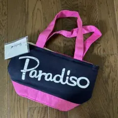 新品Paradiso トートバッグ 黒とピンク ゴルフ　テニス