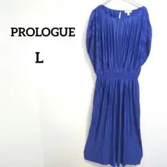 海外古着 美品 PROLOGUE プリーツノースリーブワンピース Lサイズ