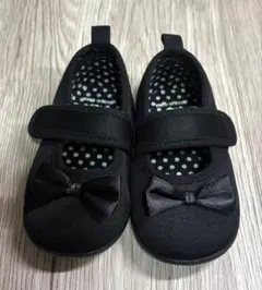 西松屋 リボン付き ブラックフォーマルシューズ 14cm