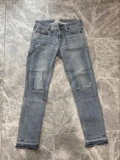 EDWIN デニムパンツ XSサイズ ダメージ加工のサムネイル