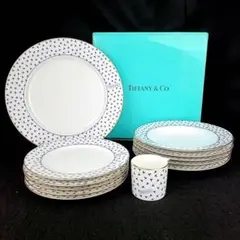 ●未使用♪ティファニー　ダンシングT　プレート　大皿　深皿　ソースポット 1 ○未使用♪ティファニー ダンシングT プレート 大皿 深皿 ソースポット