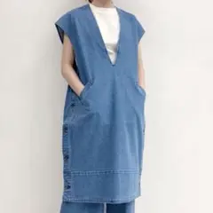 【値下げ中⭐︎】SALT+JAPAN デニム　ロングジレ　ベスト
