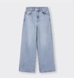 GU ハイウエストセミワイドジーンズ(丈標準72～76cm)XL
