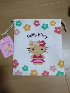 日焼けキティ　巾着　Seria　DAISO　キャンドゥ