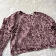 ふわ、ふわ、♪それがラク。柔らかいニット Vネック長袖セーター