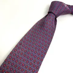 HERMES エルメス　ネクタイ　シルク　幾何学模様