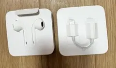 純正Apple イヤホンとLightningアダプタセット