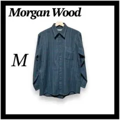 【Morgan Wood】モーガンウッド チェックシャツ ブルー メンズ M