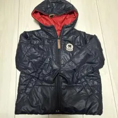 DOUBLE.B フード付き中綿コート ブラック