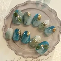 現品 ネイルチップ 抹茶 ラテネイル ハンドメイド 抹茶ネイル 大人ニュアンス