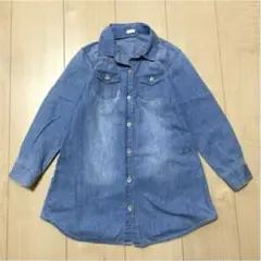 GU GU デニム風　シャツ　子供　キッズ　服　120