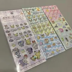 【正規品】ポケモン　シールセット　プチプチ　キラキラ　ポケピース