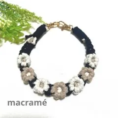 マクラメ　スマホショルダー　ハンドストラップ　ハンドメイド　No.79