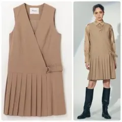 グレースコンチネンタル　23AW　ダイアグラム　プリーツラップジャンパースカート