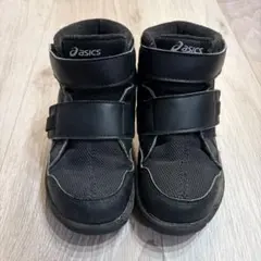 asics 17cm 黒 ハイカット マジックテープ