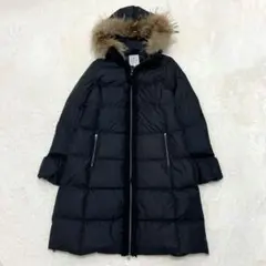 美品☆ ランバンオンブルー ダウンジャケット ラクーンファー Aライン ブラック 2025年最新】LANVIN en Bleu レディース ダウンジャケットの人気