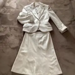 アリスバーリー　S 薄　ベージュ　セットアップツイードスーツ　東京スタイル