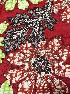 アフリカンプリント　ワックスプリント　アフリカ布　1ヤード(90cm) 大輪の花