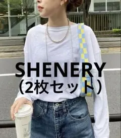 【2枚セット売り】【美品】【お得】SHENERY 　シアー　ビッグロンT