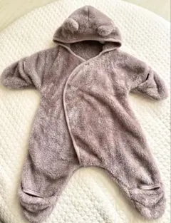 コンビミニ 50〜70cm ふわふわボア くま耳おくるみ