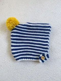 BabyBoden ベビー帽子 0-6M ボンネット　ストライプ