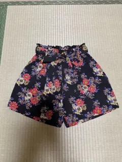 花柄　キュロット　ハーフパンツ