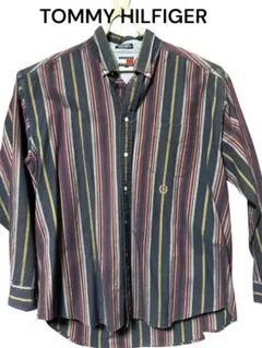 TOMMY HILFIGER ストライプシャツ L