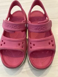 ◆美品◆crocs サンダル ピンク キッズ　20cmのサムネイル