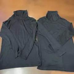 黒タートルネックアンダーシャツ2枚セット