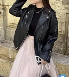 【最終値下げ】prose verseフェイクレザーライダースジャケット M